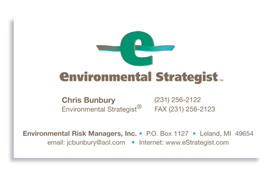 Environmental Strategist business card.