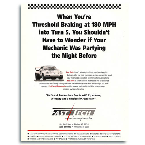 FastTech Motorsports trade ad.