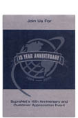 Supranet Communications anniversary invitation front.